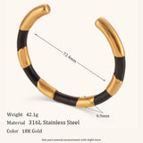 Women's Stainless Steel Open Solid Segmented Drip – Jewelry Gift Ideas — 11
