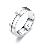 Titanium Steel Couple Ring I LOVE YOU Engagement – Gifts for Couples — 12