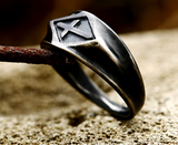 Make Old Pull Sand Men's Cross Titanium Steel Ring – Gifts for Him — 5