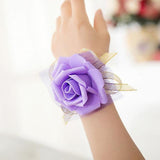 4 Colors Bridesmaid Silk Rose Corsages Hand Flower – Gifts for Her — 2