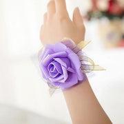 4 Colors Bridesmaid Silk Rose Corsages Hand Flower – Gifts for Her — 2