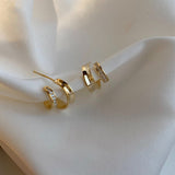 Simple Double-layer Copper-plated Women's Ear Studs – Gifts for Her — 5