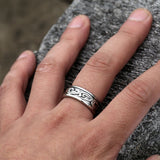 Titanium Steel Tang Grass Pattern Ring Simple – Holiday Gift Ideas — 3