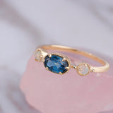 Japanese Luxury Ring Natural London Blue Topaz – Practical Gifts — 2