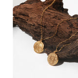 Round Coin Roman Relief Necklace – Jewelry Gift Ideas — 2