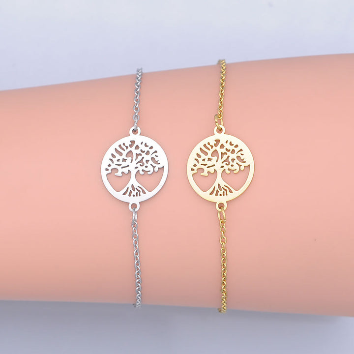 Women's Thin Chain Geometric Hollow Tree Of Life – Jewelry Gift Ideas — 1
