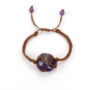 Fashion Personality Handmade Woven Amethyst Bracelet – Stylish Gifts — 2