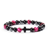 Colorful Tigereye Cross Agate Bracelet – Jewelry Gift Ideas — 18