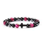 Colorful Tigereye Cross Agate Bracelet – Jewelry Gift Ideas — 18