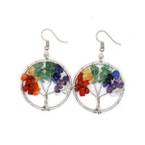 Hand Wrapped Curved Natural Gravel Colorful Earrings – Stylish Gifts — 17