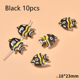 Hand-painted Yellow Small Fish Shape Ceramic – Jewelry Gift Ideas — 6