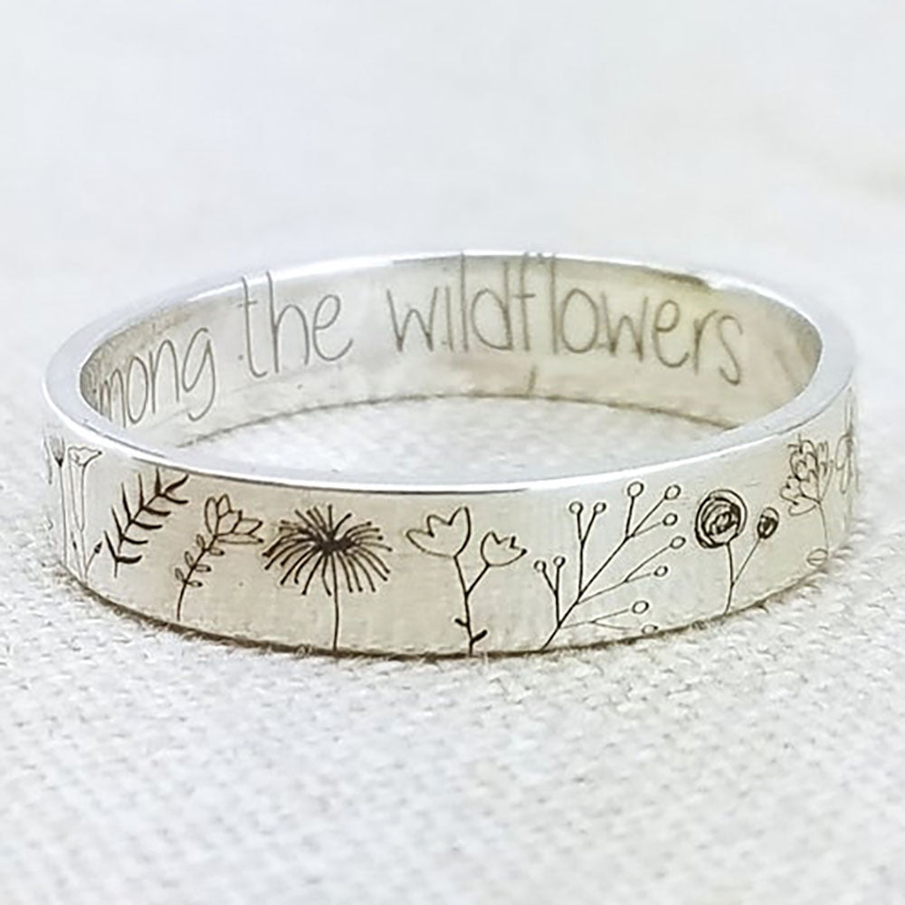 Fashion Mushroom Pattern Dandelion Butterfly Ring – Stylish Gifts — 1
