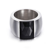 Simple Fashion Women's Steel Glass Titanium Steel Ring – Stylish Gifts — 17