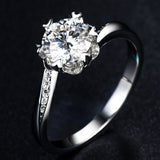 La Moissan Diamond Snowflake Engagement Ring – Gifts for Couples — 4