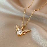 Deer Antler Luxury Diamond Necklace Women's – Jewelry Gift Ideas — 2