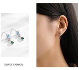S925 Silver Rainbow Zircon Geometric Design – Jewelry Gift Ideas — 6