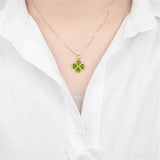 Clover Emerald Tourmaline Pendant Vintage Petal – Jewelry Gift Ideas — 14