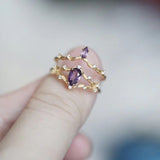 Vintage Antique Amethyst 925 Silver Plated Set – Holiday Gift Ideas — 3
