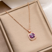Simple Square Zirconium Women's Necklace – Jewelry Gift Ideas — 2