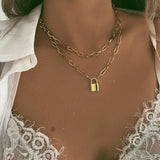 Metal Necklace Creative Ins Cold Wind Lock – Jewelry Gift Ideas — 1