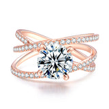 Wrapped Four-Claw Diamond Ring 18k Rose Gold Plated – Meaningful Gifts — 4