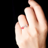 Love Lacquer Full Diamond Micro Setting Ring – Gifts for Couples — 4