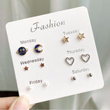 Girl Student's Simple Korean Style Cute Earring Suit – Stylish Gifts — 2
