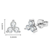 Four Leaf Clover Ear Stud D Color Moissanite – Everyday Gifts — 2