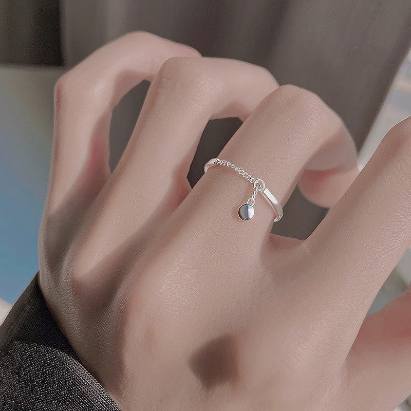 Simple Adjustable Smooth Chain Bead Ring – Unique Gift Ideas — 1