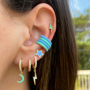 Solid Color Simple Painting Oil Earrings INS Wind Ear – Creative Gifts — 1