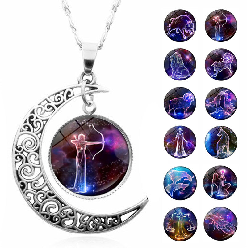 Starry Sky Animal 12 Constellation Moon Necklace – Jewelry Gift Ideas — 1