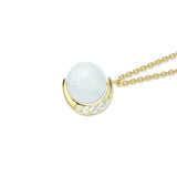 Fashion Dream Girl Moonstone Meniscus Necklace – Jewelry Gift Ideas — 2