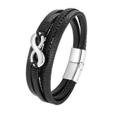 Digital 8 Multi-layer Leather Bracelet Men's – Jewelry Gift Ideas — 4