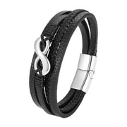 Digital 8 Multi-layer Leather Bracelet Men's – Jewelry Gift Ideas — 4