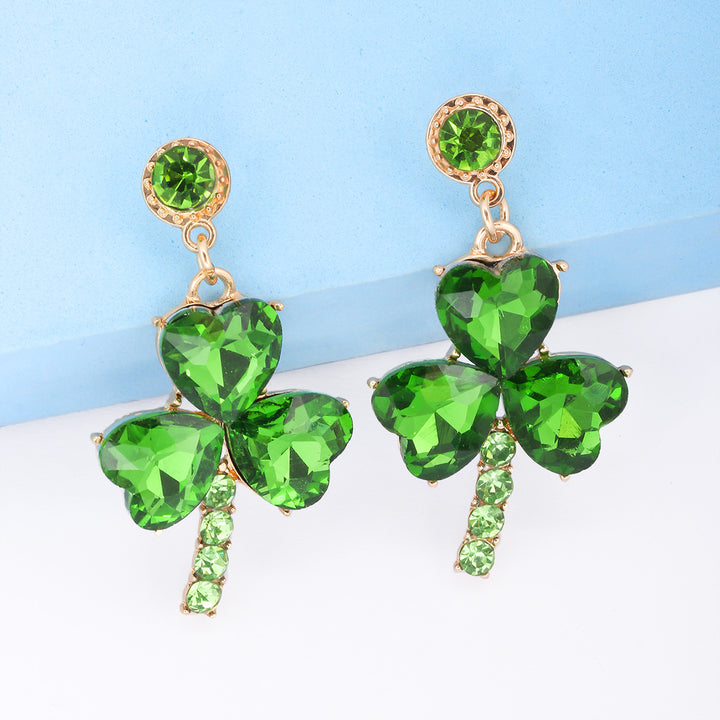 Women's Fashion Green Eardrops Stud Earrings – Stylish Gifts — 1