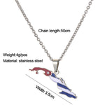 Vintage Stainless Steel Drop Oil Map Pendant – Jewelry Gift Ideas — 8