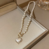 Women's All-match Stitching Love Pearl Necklace – Jewelry Gift Ideas — 8