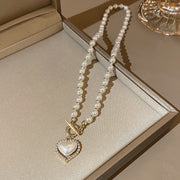 Women's All-match Stitching Love Pearl Necklace – Jewelry Gift Ideas — 8