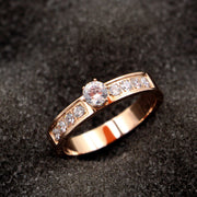 Solitaire Rose Gold Pair Hipster Tail Ring – Special Occasion Gifts — 1