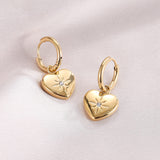 Fashion Women's Titanium Steel Heart Diamond Earrings – Stylish Gifts — 7