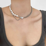 Women's Pearl Splicing Love Necklace – Jewelry Gift Ideas — 1