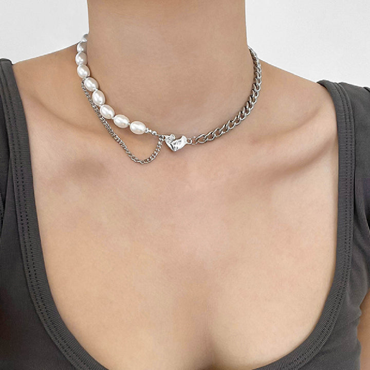 Women's Pearl Splicing Love Necklace – Jewelry Gift Ideas — 1