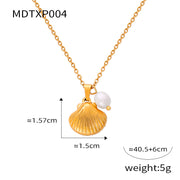 Freshwater Pearl Stitching Titanium Steel Jewelry – Jewelry Gift Ideas — 8