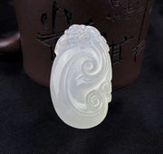 High Ice Chalcedony Guanyin Peace Buckle Agate – Jewelry Gift Ideas — 2