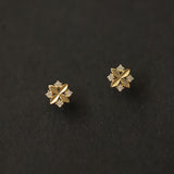Diamond Zircon Cross Small Flower Earrings – Special Occasion Gifts — 4