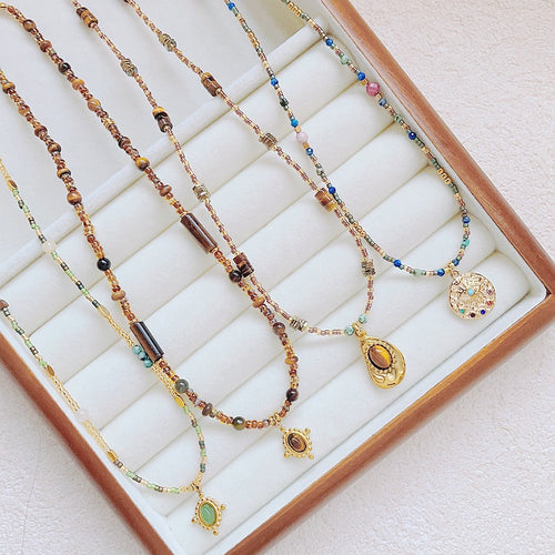 Autumn And Winter Maillard Color Necklace – Jewelry Gift Ideas — 1