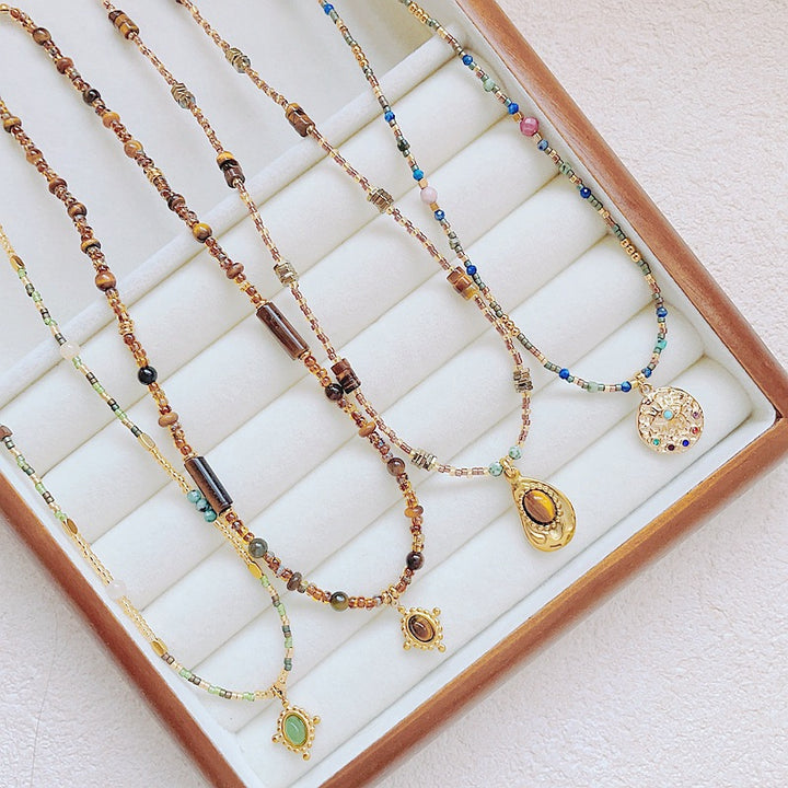 Autumn And Winter Maillard Color Necklace – Jewelry Gift Ideas — 1