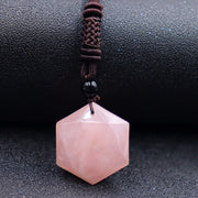 Natural Obsidian Hexawn Star Necklace Pendant – Jewelry Gift Ideas — 11