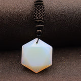 Natural Obsidian Hexawn Star Necklace Pendant – Jewelry Gift Ideas — 18