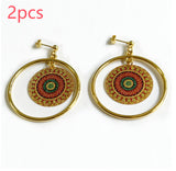 Bohe Tribe Gold Datura Flowers Pendant Earrings – Jewelry Gift Ideas — 6